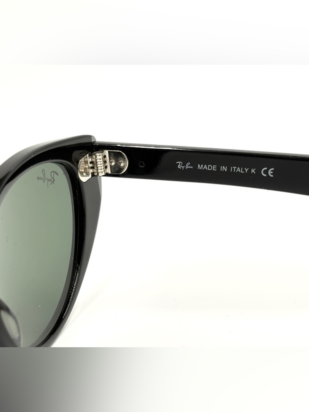 Ray-Ban Nina RB4314n Black Cat-Eye Sunglasses 901/31 Green G-15 54-140 w/Case - Picture 5 of 11